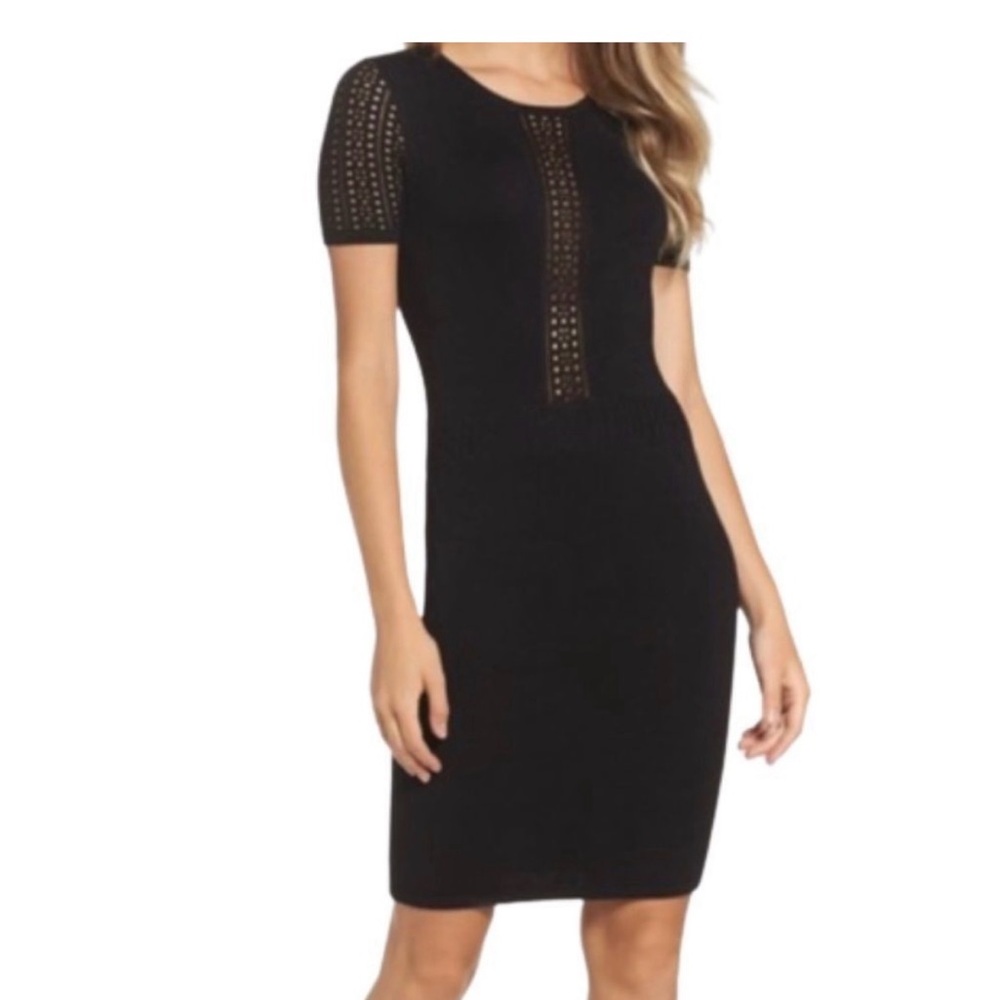 ALI & JAY Black Sheath Mini Dress Short Sleeve